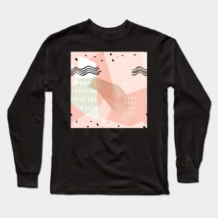 Pink Pastel Pattern Long Sleeve T-Shirt